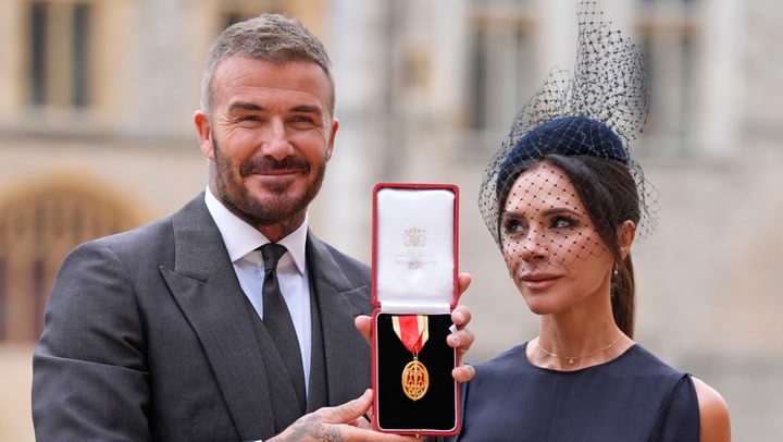 Sir David Beckham Knighted by King Charles at Windsor Castle